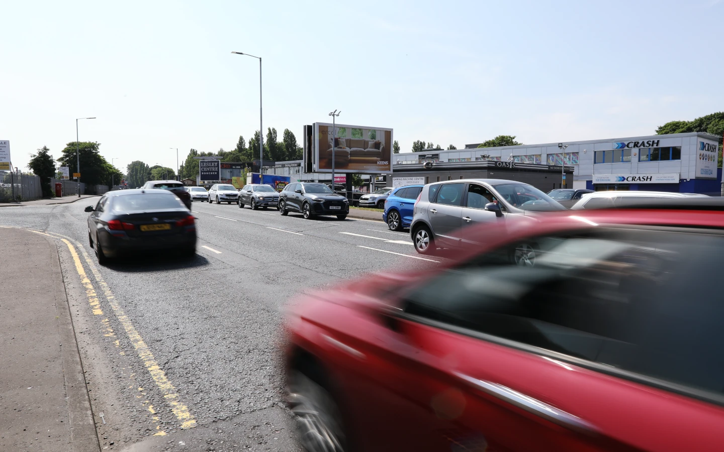 cycle 14 boucher road backlit wide traffic outbound