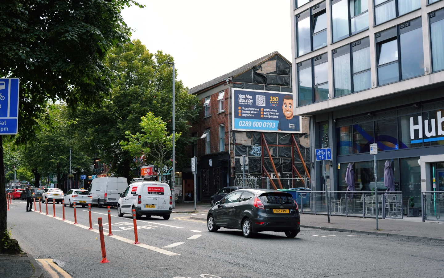 cycle 14 dublin road billboard traffic